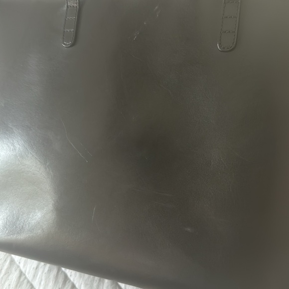 Mansur Gavriel black leather tote bag with red interior - Picture 14 of 17